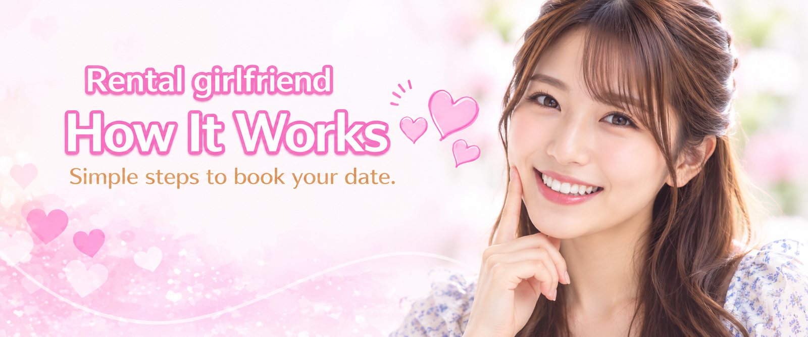 Rental girlfriend — how it works. Simple steps to book your date. Available across Japan.